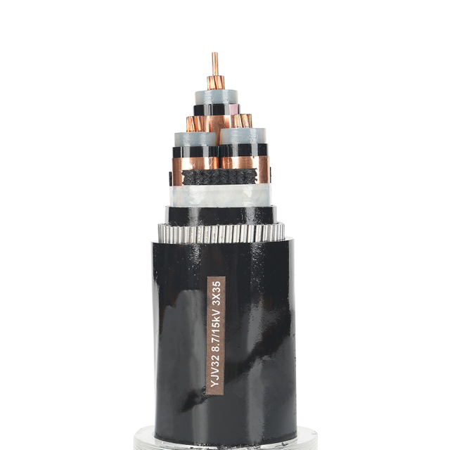 Three Core XLPE Insulation Steel Wire Armoured PE Sheathed Medium Voltage Cable