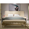 Modern Simple Luxury Home/Hotel King Size Lether/Fabric Bed